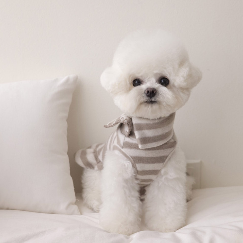 OPAAAP 條紋無袖小高領洋裝