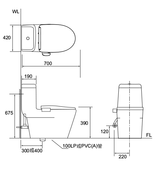 摩登 遙控型電腦馬桶座 C-5207 / FW-188