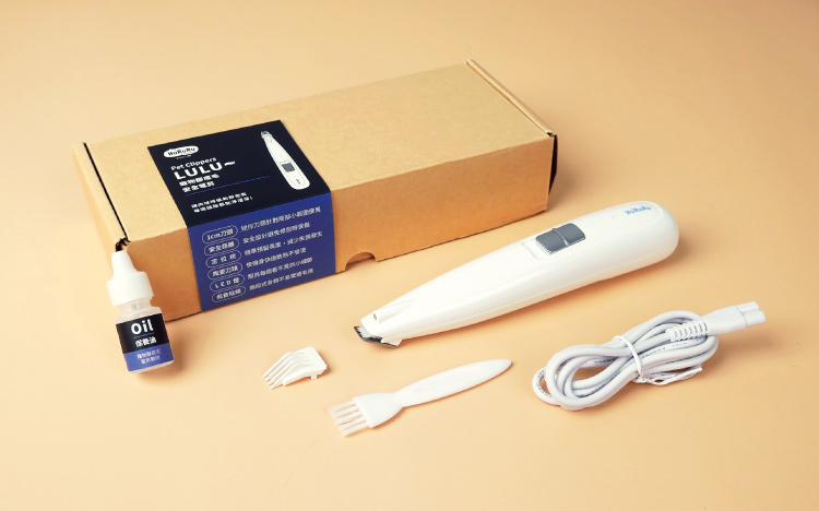 LULU~ 寵物腳底毛安全電剪附保養油清潔刷USB充電線