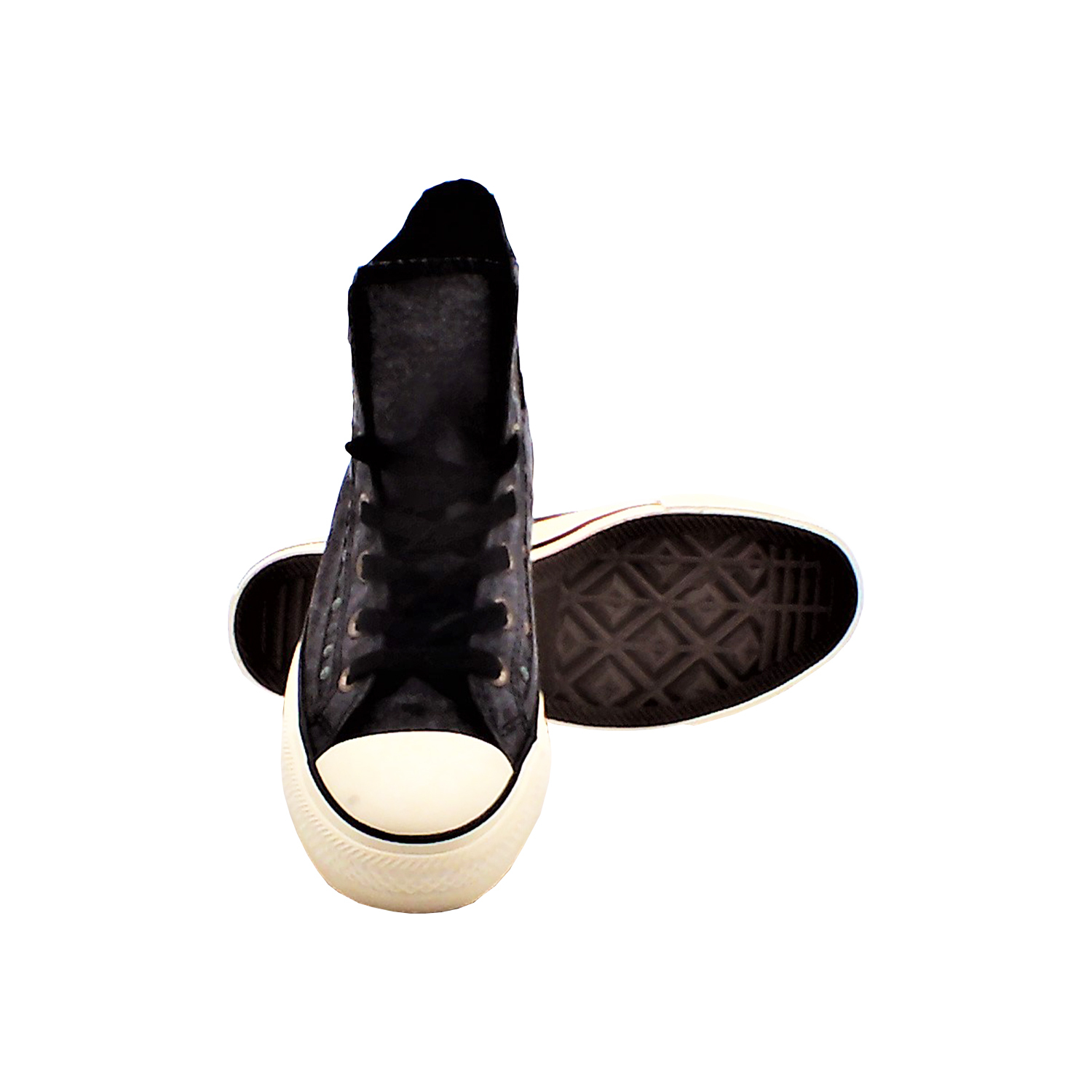 Converse - 女款潮流復古高幫帆布鞋(黑色)