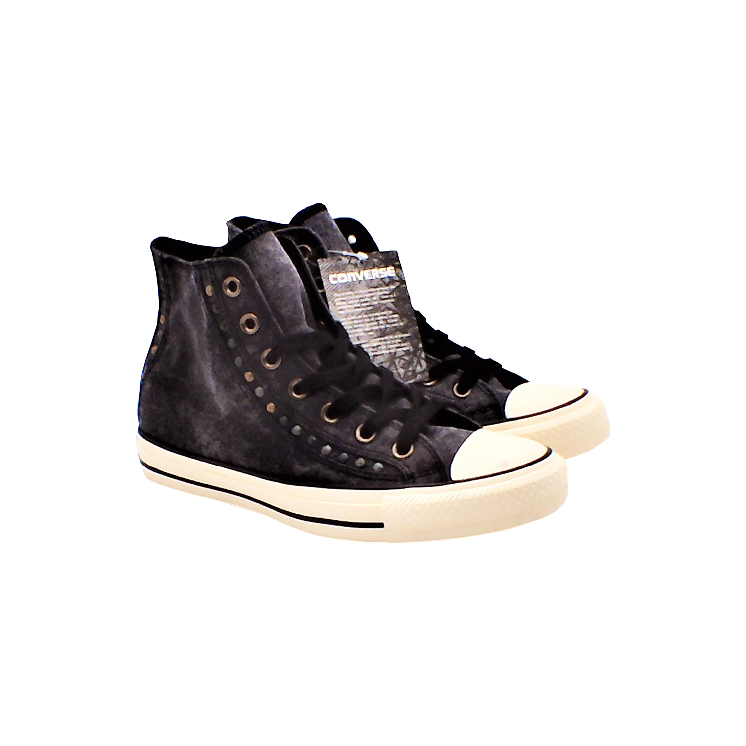 Converse - 女款潮流復古高幫帆布鞋(黑色)