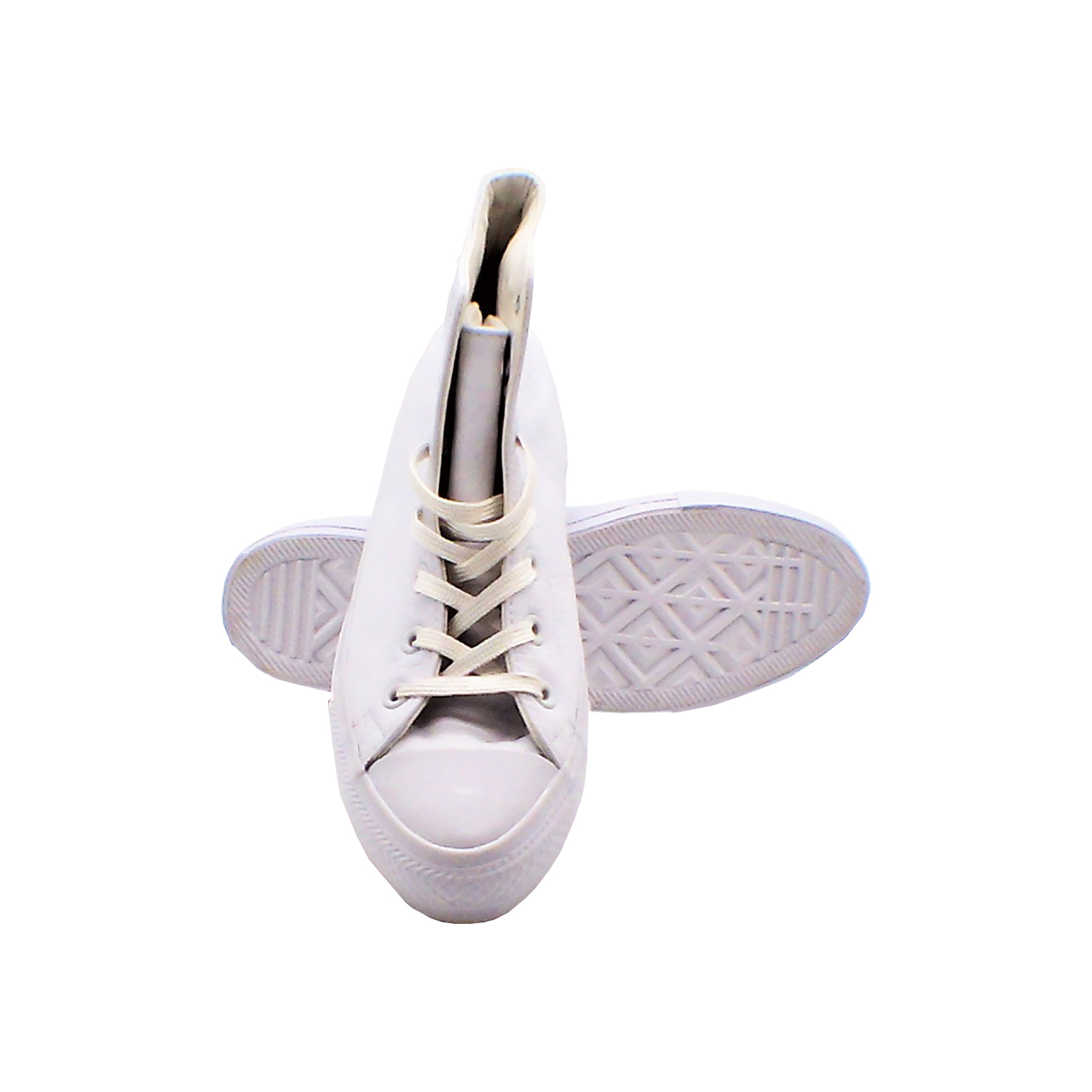 Converse - 男女款高幫帆布鞋(純白色)