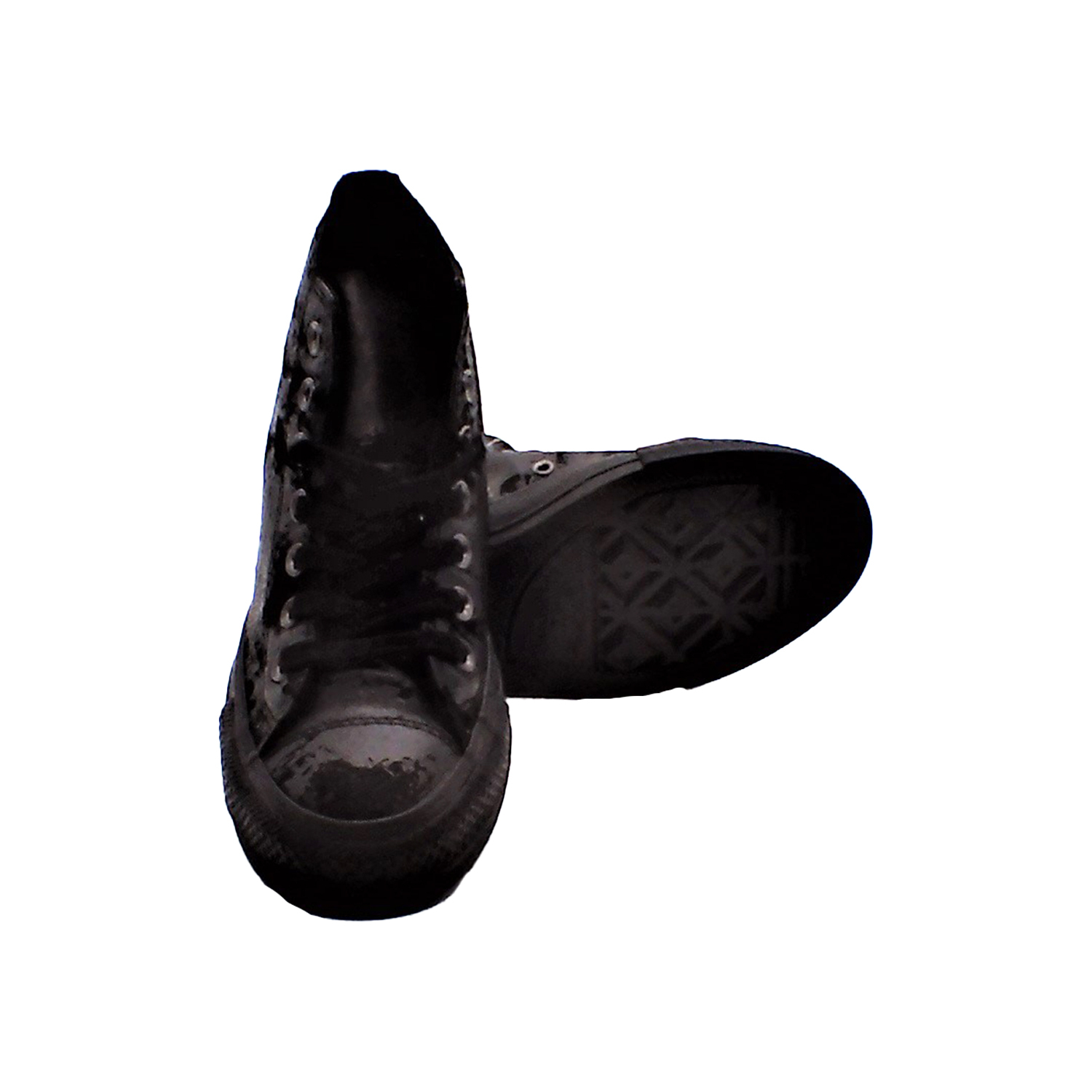 Converse - 女款復古休閒高幫帆布鞋(黑色)