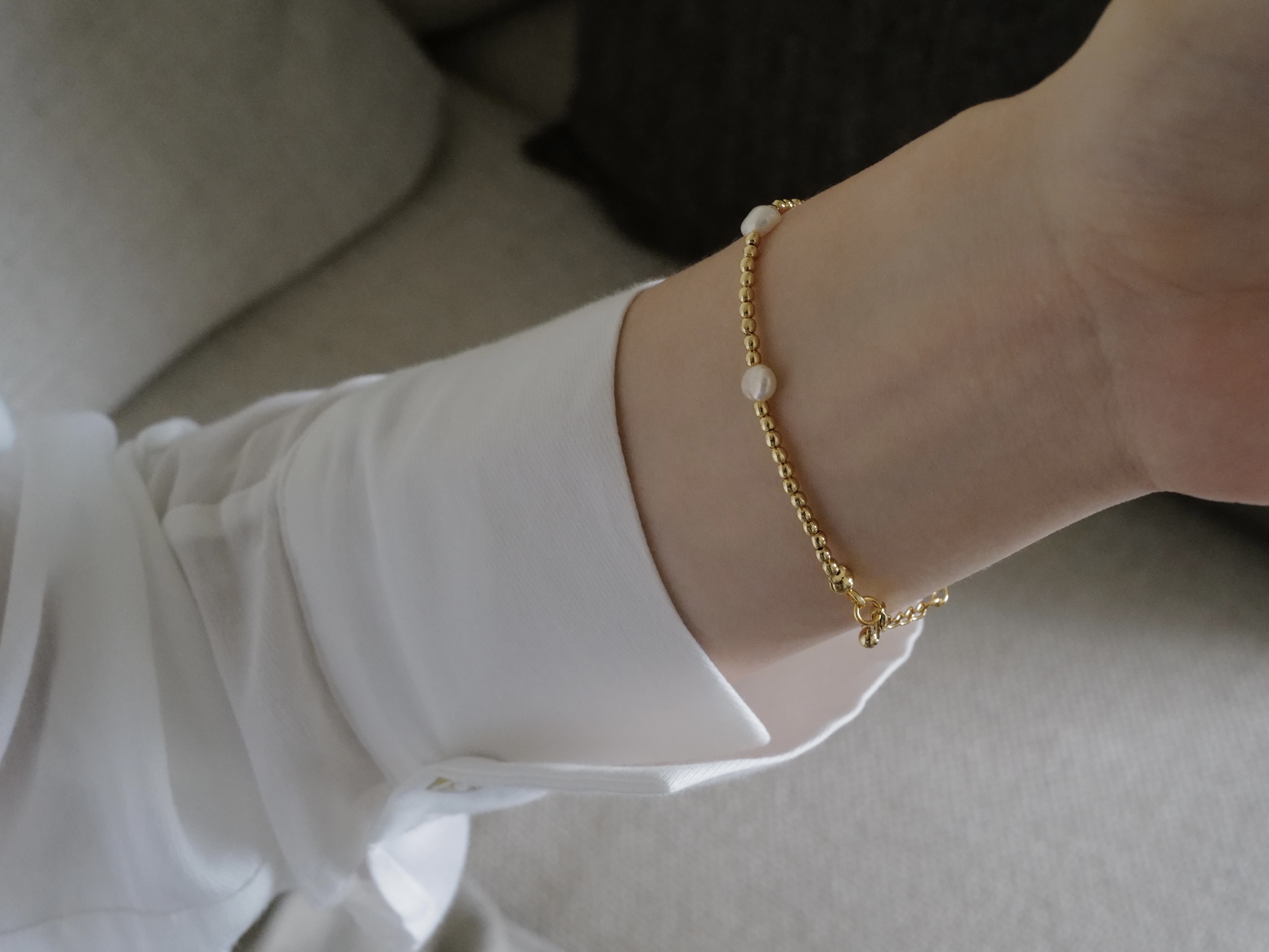 BIZU Pearls Bracelet｜18K 變形珍珠手鏈