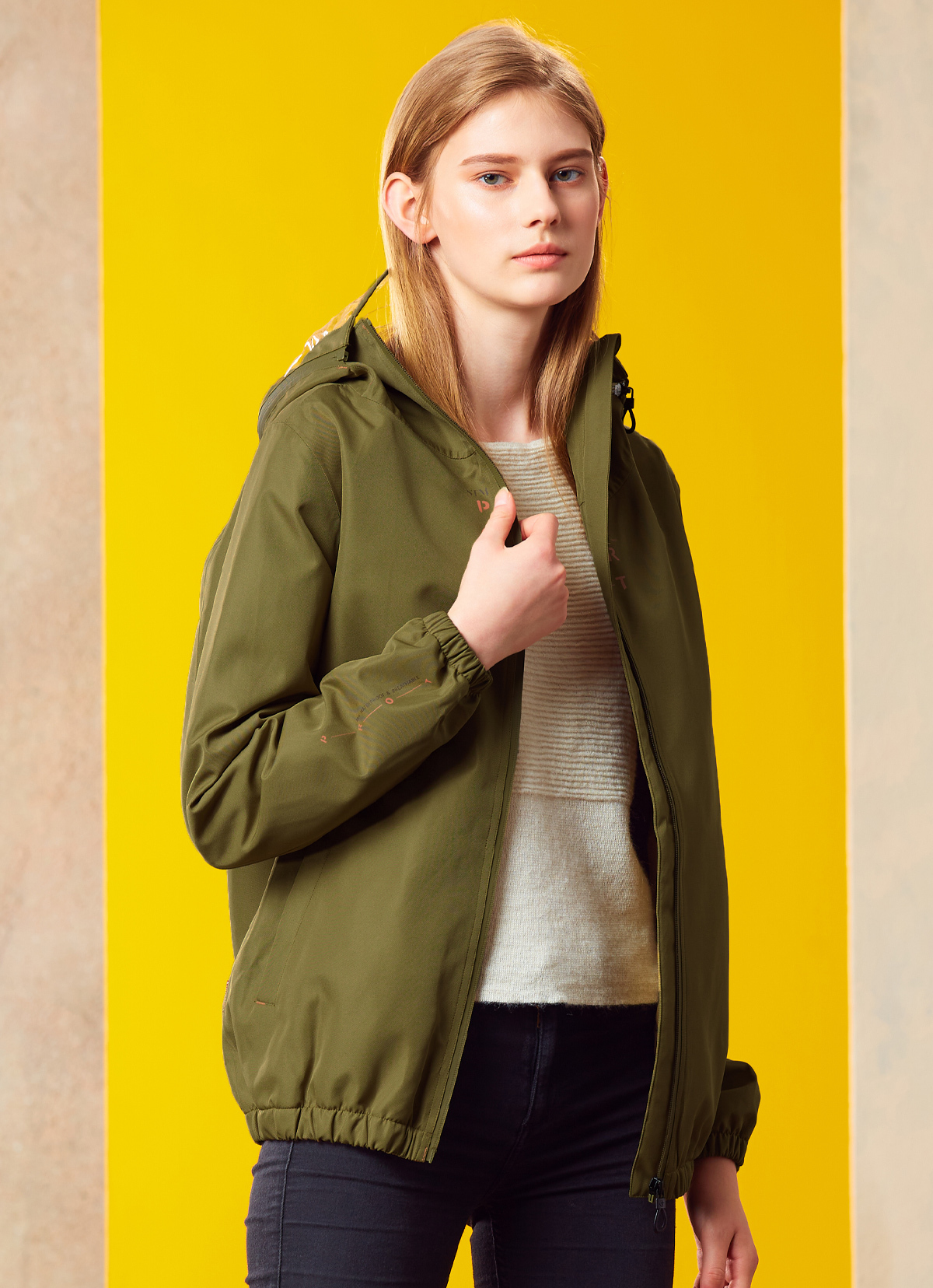 精湛美學燦光華達呢防水0死角防護外套-2142WJ-橄欖綠