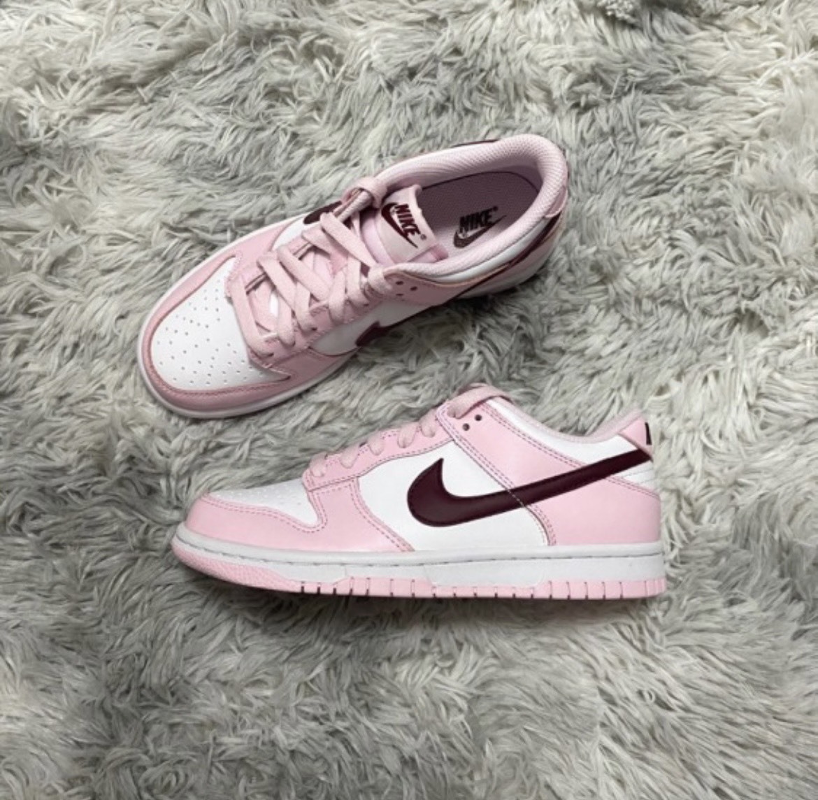 NIKE DUNK LOW (GS)  櫻花粉 情人節 白粉