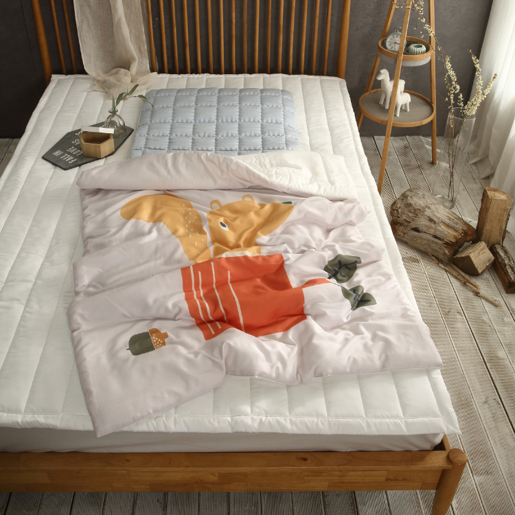 親膚抗菌防蹣寶貝毯M【松鼠Doto】-韓國Kangaruru袋鼠寶寶甜睡安全寢具