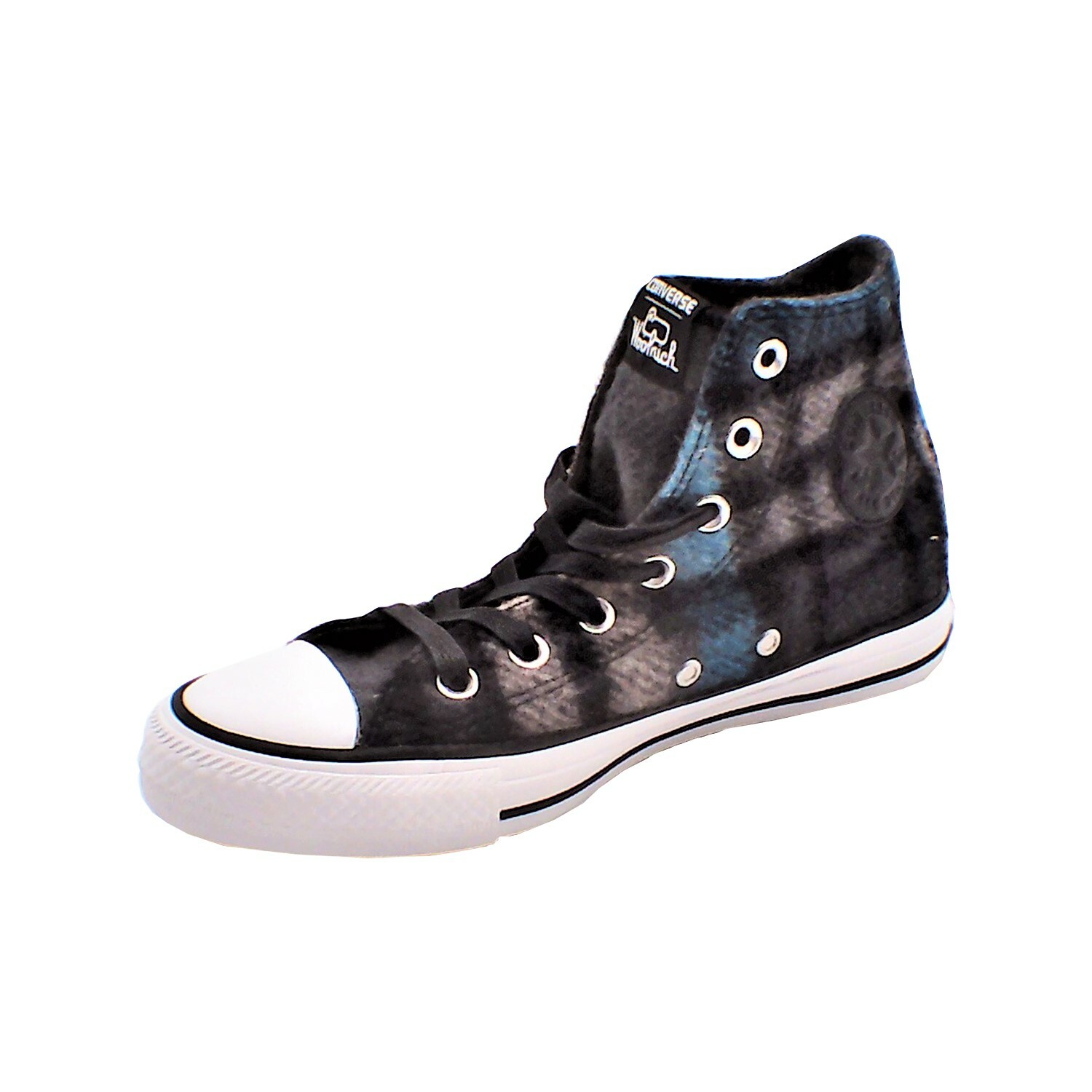 Converse - 女款格子花紋高幫帆布鞋(黑色)