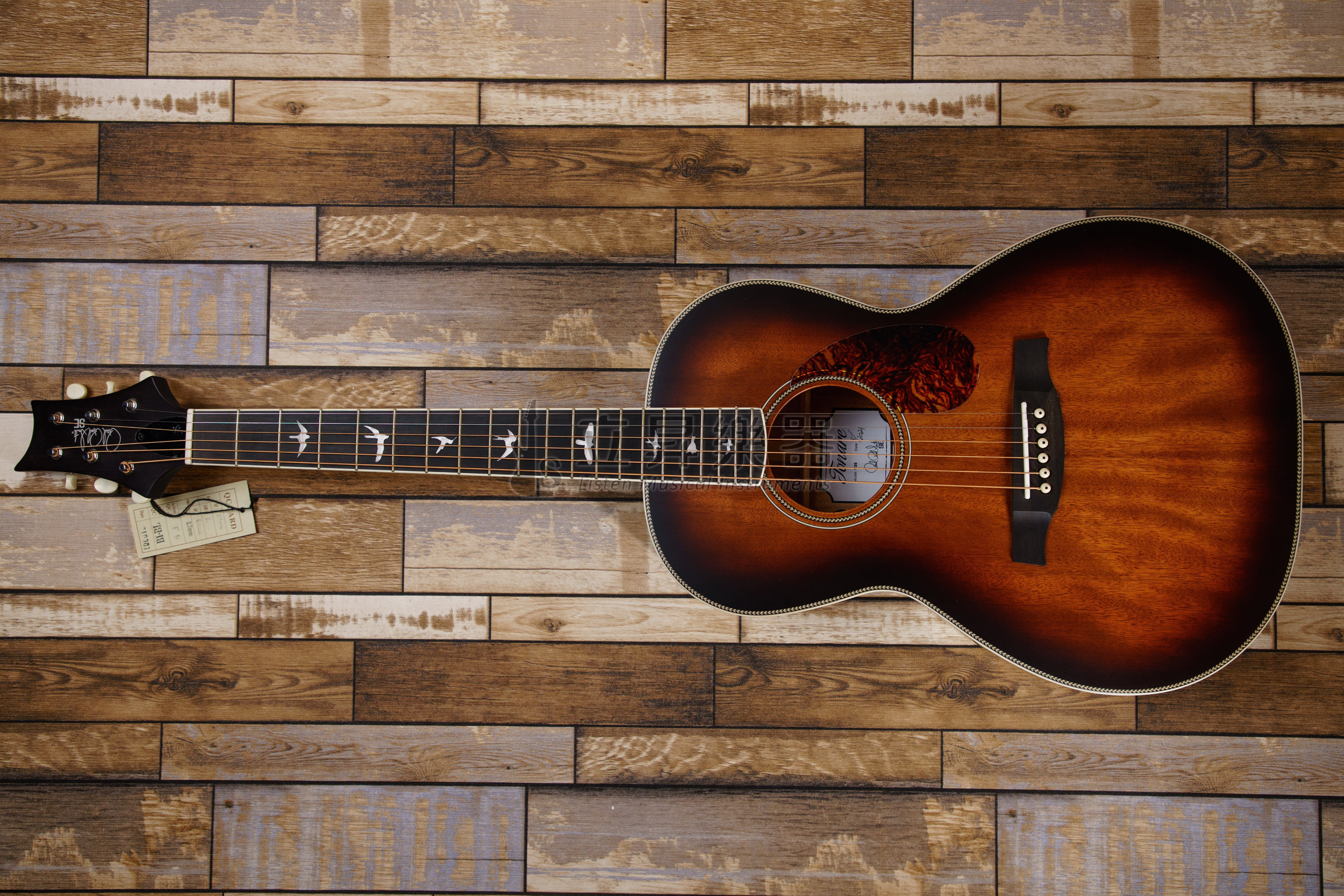 PRS PRS SE P20E TS 菸草漸層色 電木吉他 Parlor 桶身 桃花心面單板 側背板桃花心木 Fishman GT1 拾音器 附原廠厚琴袋 型號PPE20SATS 第 5 張圖片｜三峽吉他 / Bass