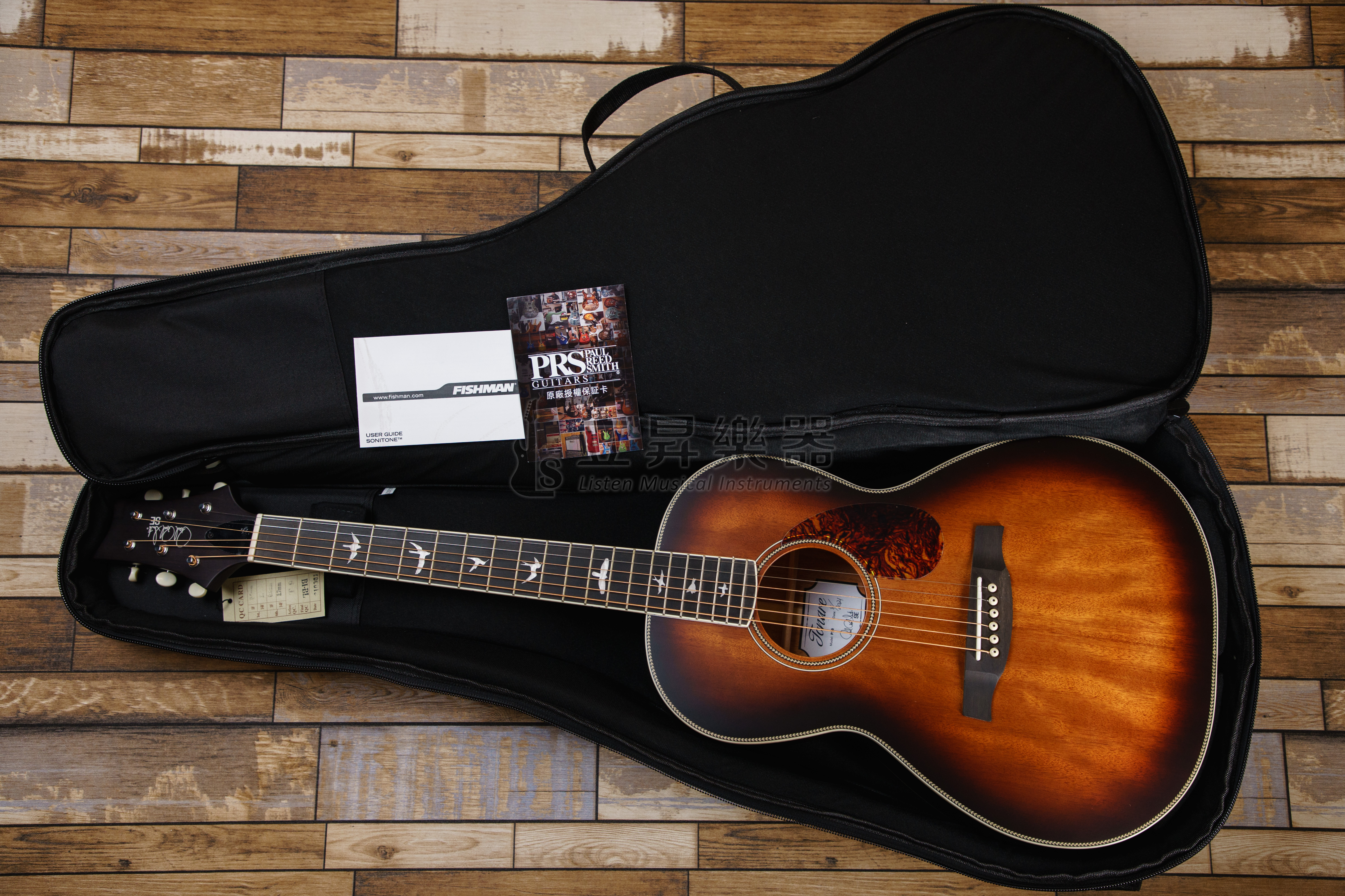 PRS SE P20E TS 菸草漸層色 電木吉他 Parlor 桶身 桃花心面單板 側背板桃花心木 Fishman GT1 拾音器 附原廠厚琴袋 型號PPE20SATS