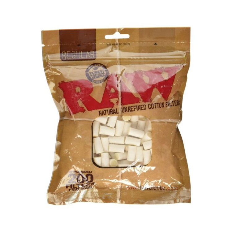 西班牙RAW REGULAR UNREFINED COTTON FILTERS WITH 8 MM 棉濾嘴 (200入)
