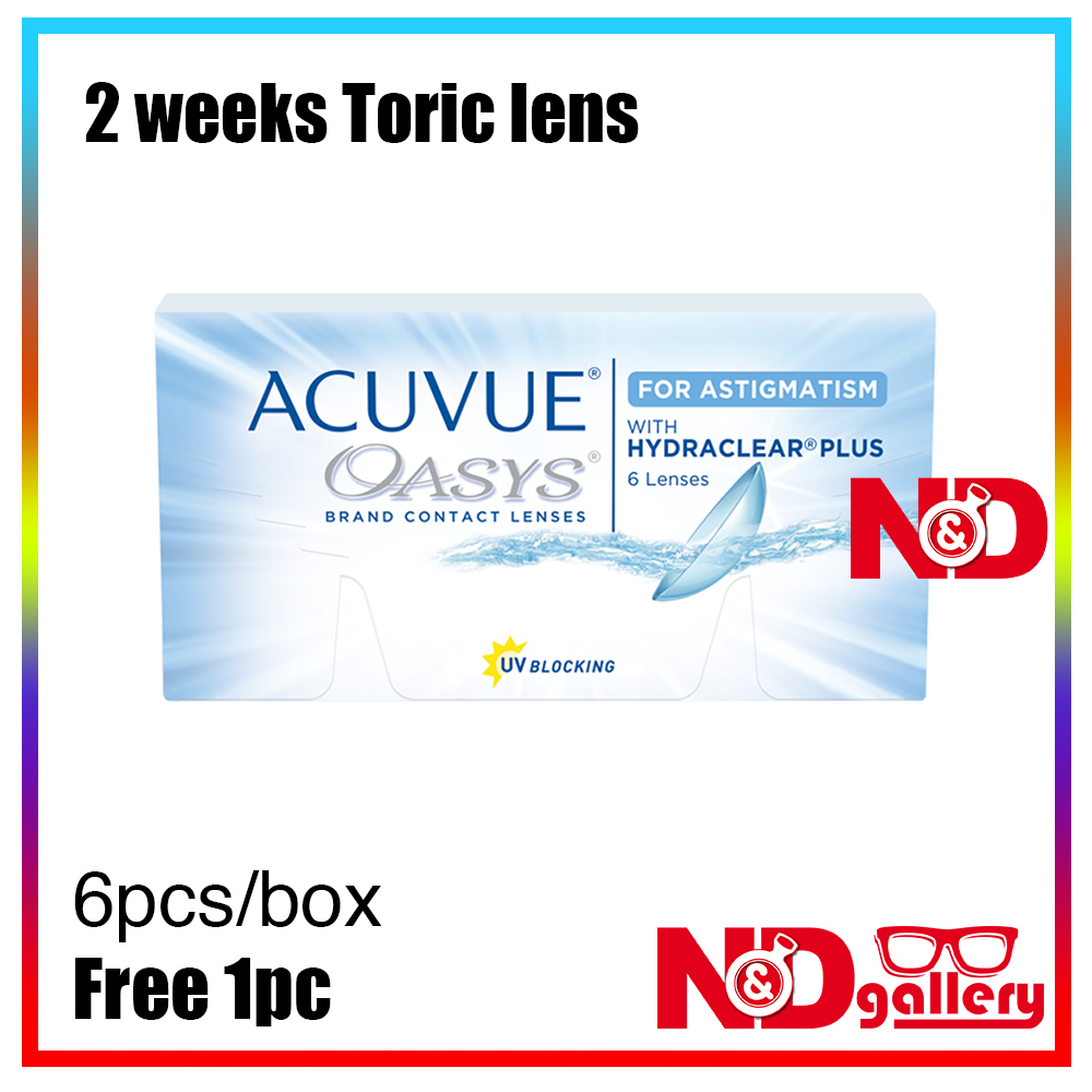 ACUVUE® OASYS 2-Week for ASTIGMATISM 6pcs/box + 1 pc , Clear contact Lens ( Pre order 7 to 10 Days)