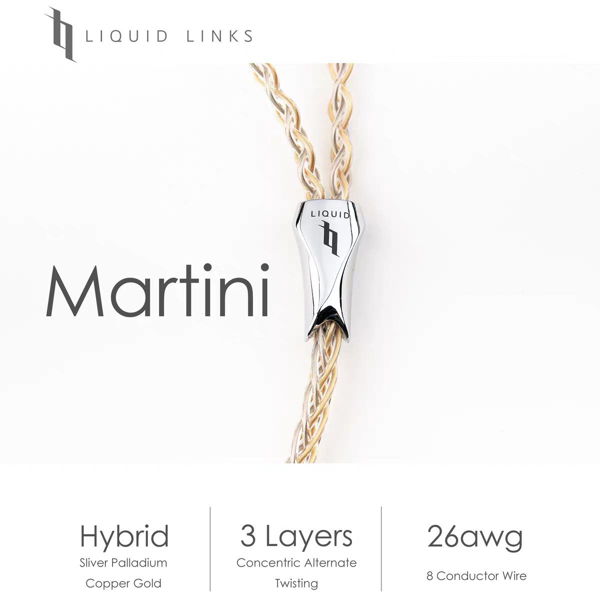 Martini丨LIQUID LINKS丨銀鍍鈀銅鍍金耳機升級線
