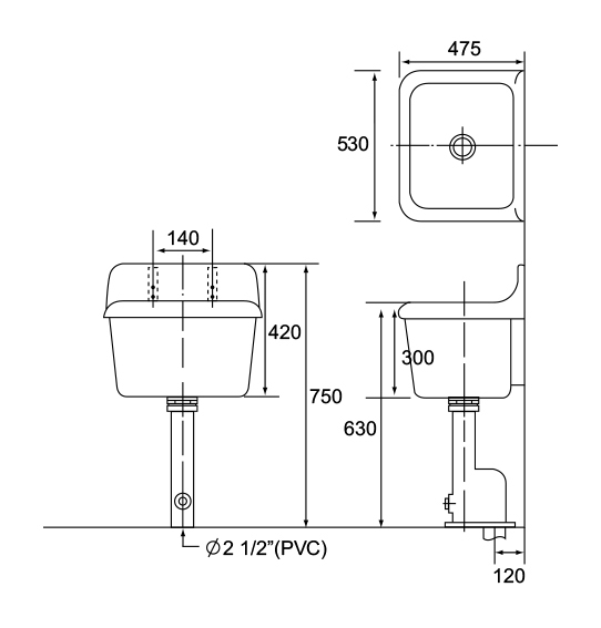 摩登 拖布盆 U-022 (S管或P管)