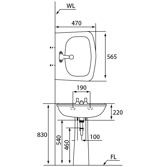 摩登 面盆 LF-365 / M-1051