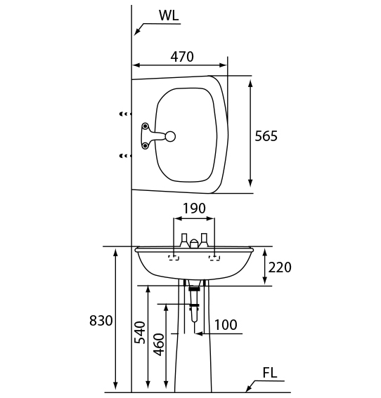 摩登 面盆 LF-365 / M-1052