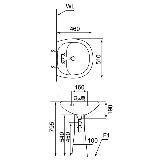 摩登 面盆 LF-352 / M-1067