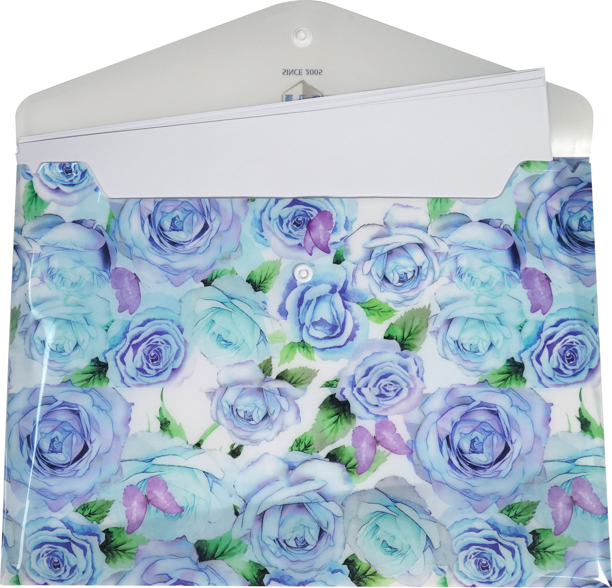 【戀愛物語】藍玫瑰文件夾 24*33cm (可放A4大小)(文具) (資料夾)