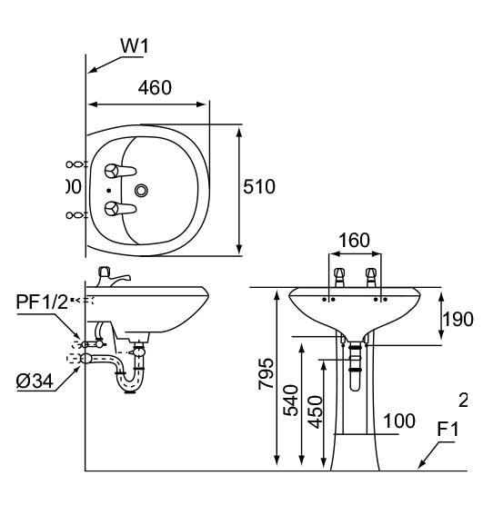 摩登 面盆 LF-101 / M-601AP