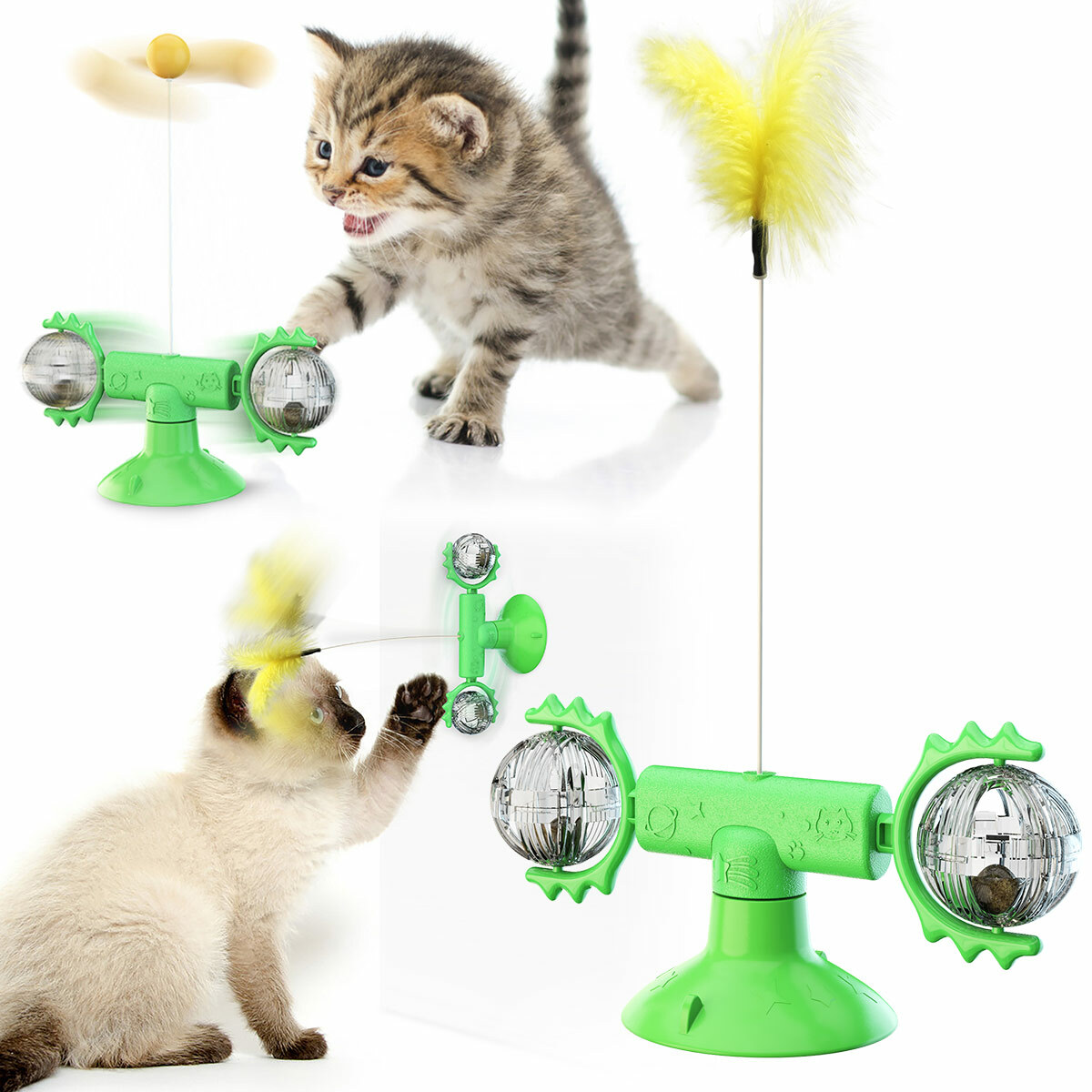 rotary windmill cat toy