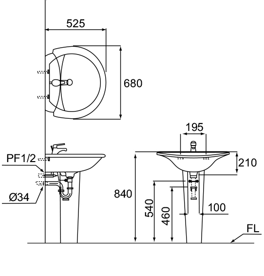 摩登 面盆 LF-368 / M-1051