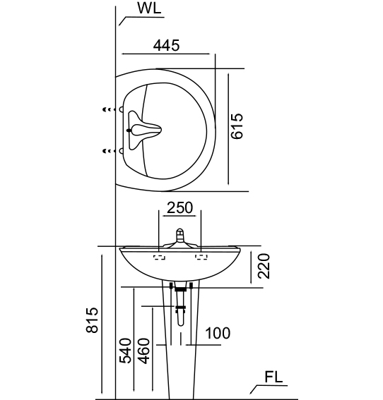 摩登 面盆 LF-363 / M-1098