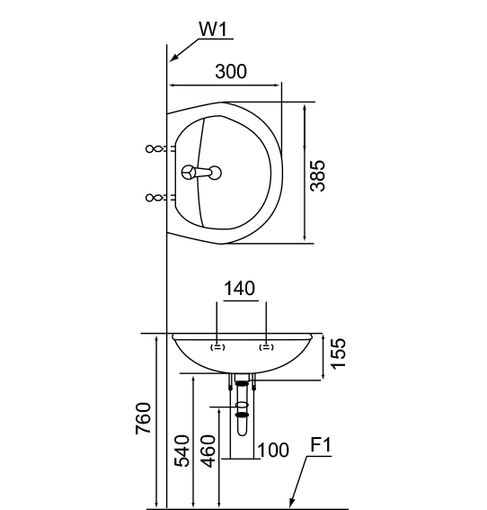 摩登 面盆 LF-30 / M-1067