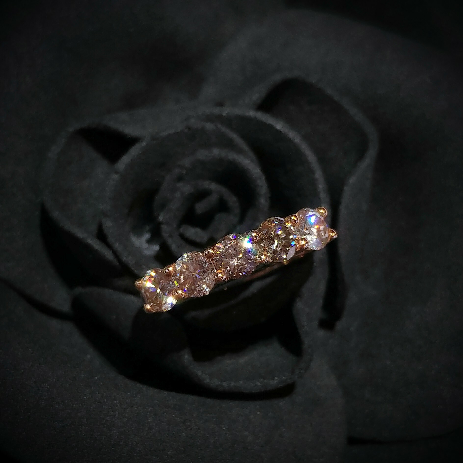 18K Rose Gold 1.58ct Diamond Ring