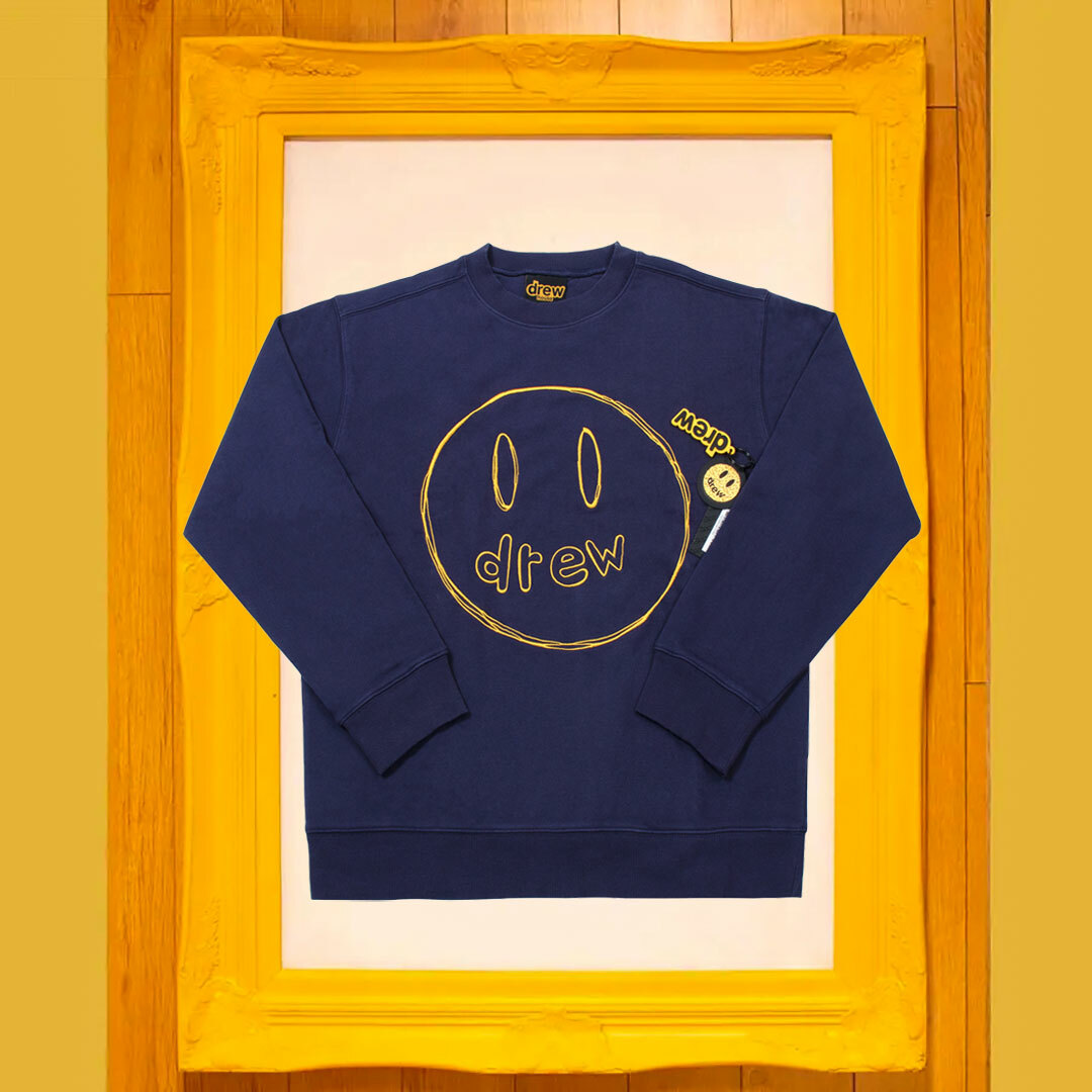 Drew House 刺繡笑臉大學踢 (6色)