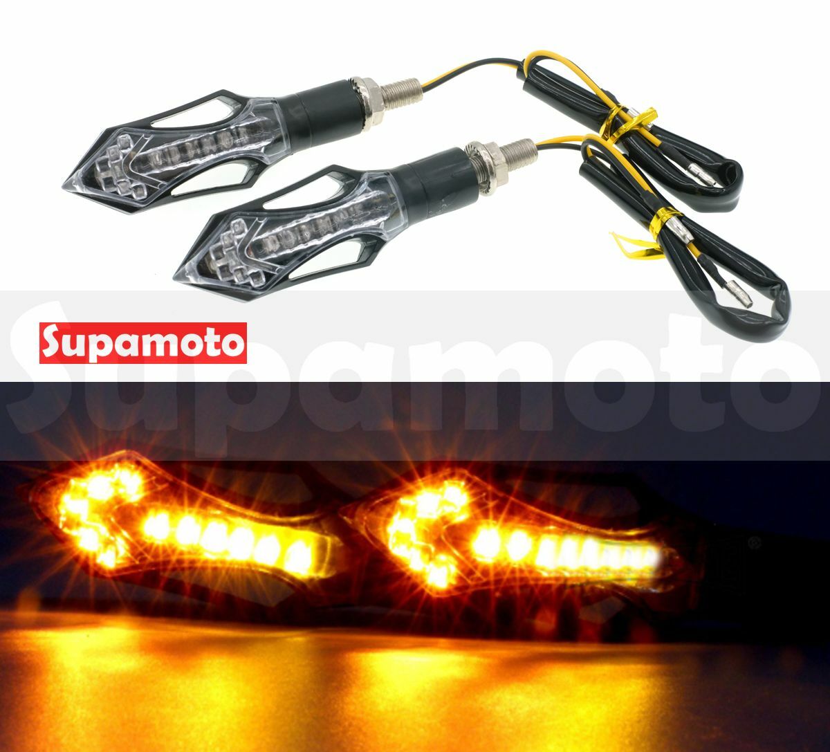 -Supamoto- D14 LED 方向燈 刀鋒 長矛 箭頭 通用 改裝 檔車 仿賽 DRG 仿賽 雷霆 R6 R3