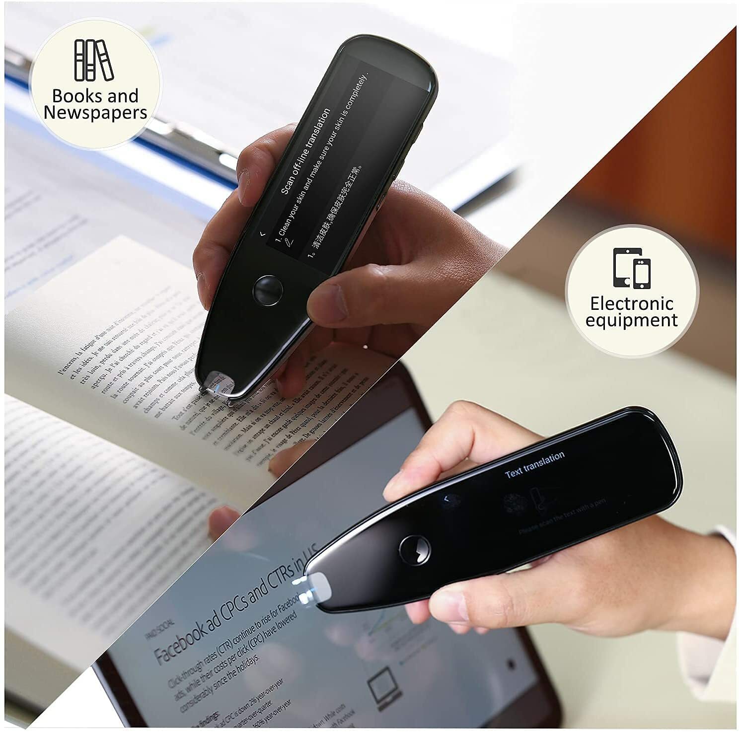 「世界通 」X5智能3.5寸大屏幕無線翻譯神筆｜附拍照翻譯功能|隨時隨地離線翻譯｜大電容量 1500 MAH｜112＋ 語言翻譯｜翻譯各國文字無難道 (香港6個月保養)