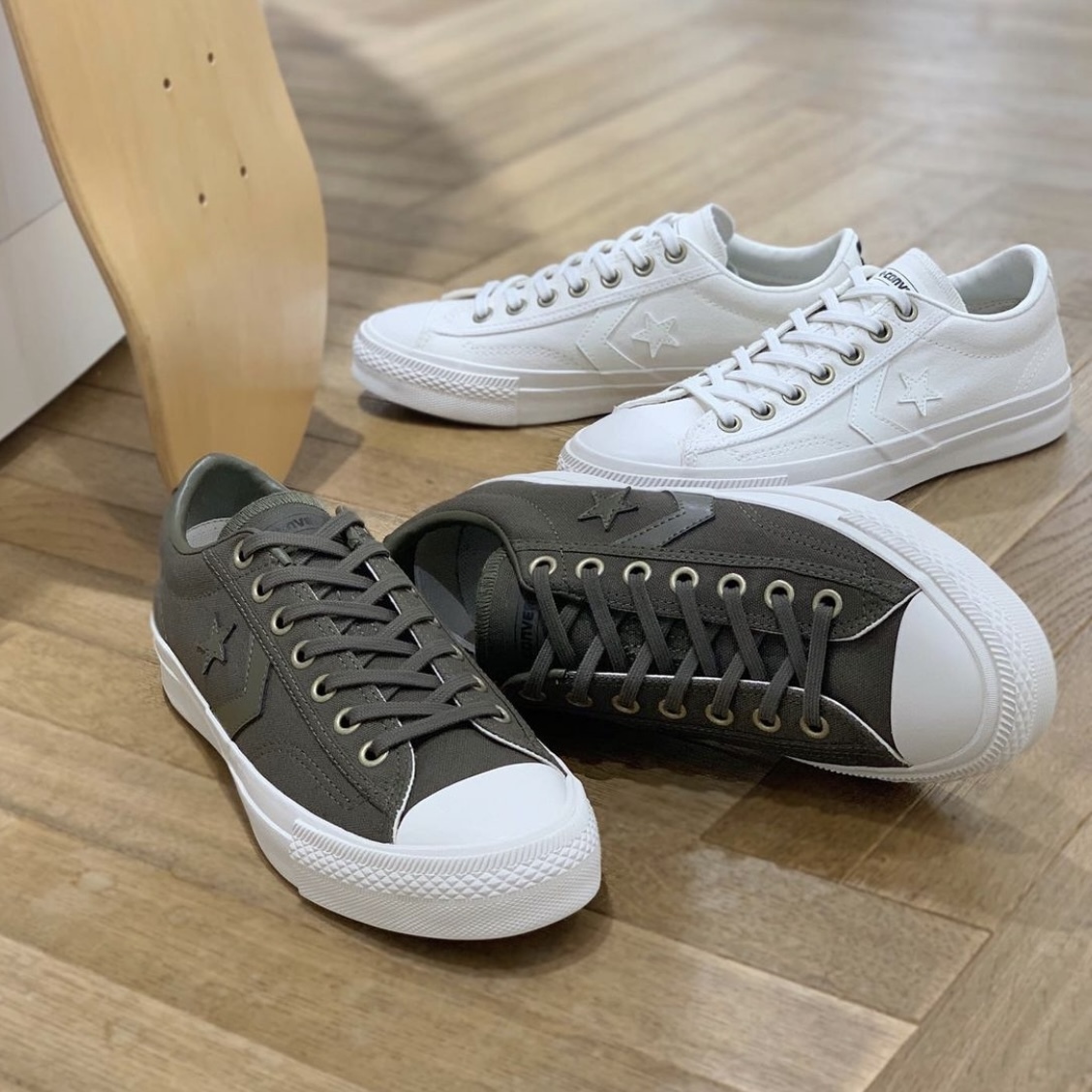 converse BREAKSTAR 小星星 白色/橄欖綠