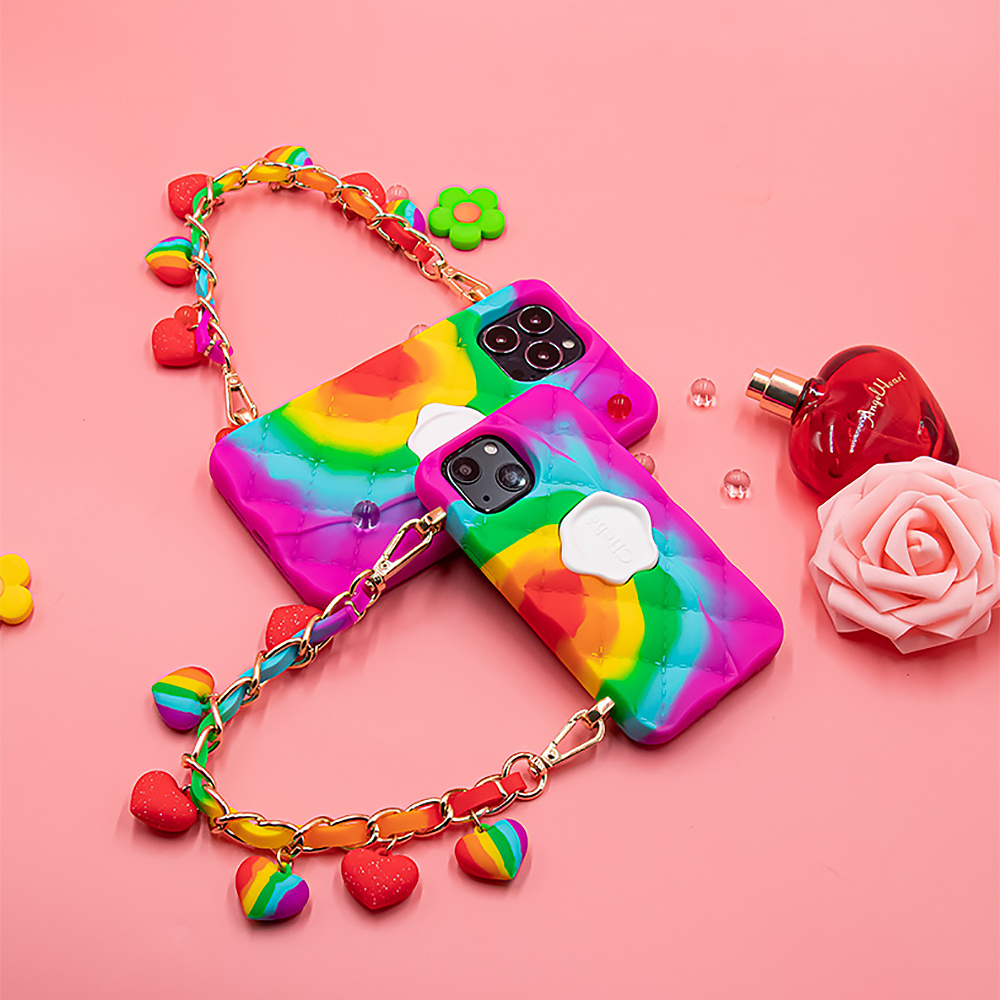 Candies iPhone 13 / 13 Pro - 經典彩虹小香風晚宴包