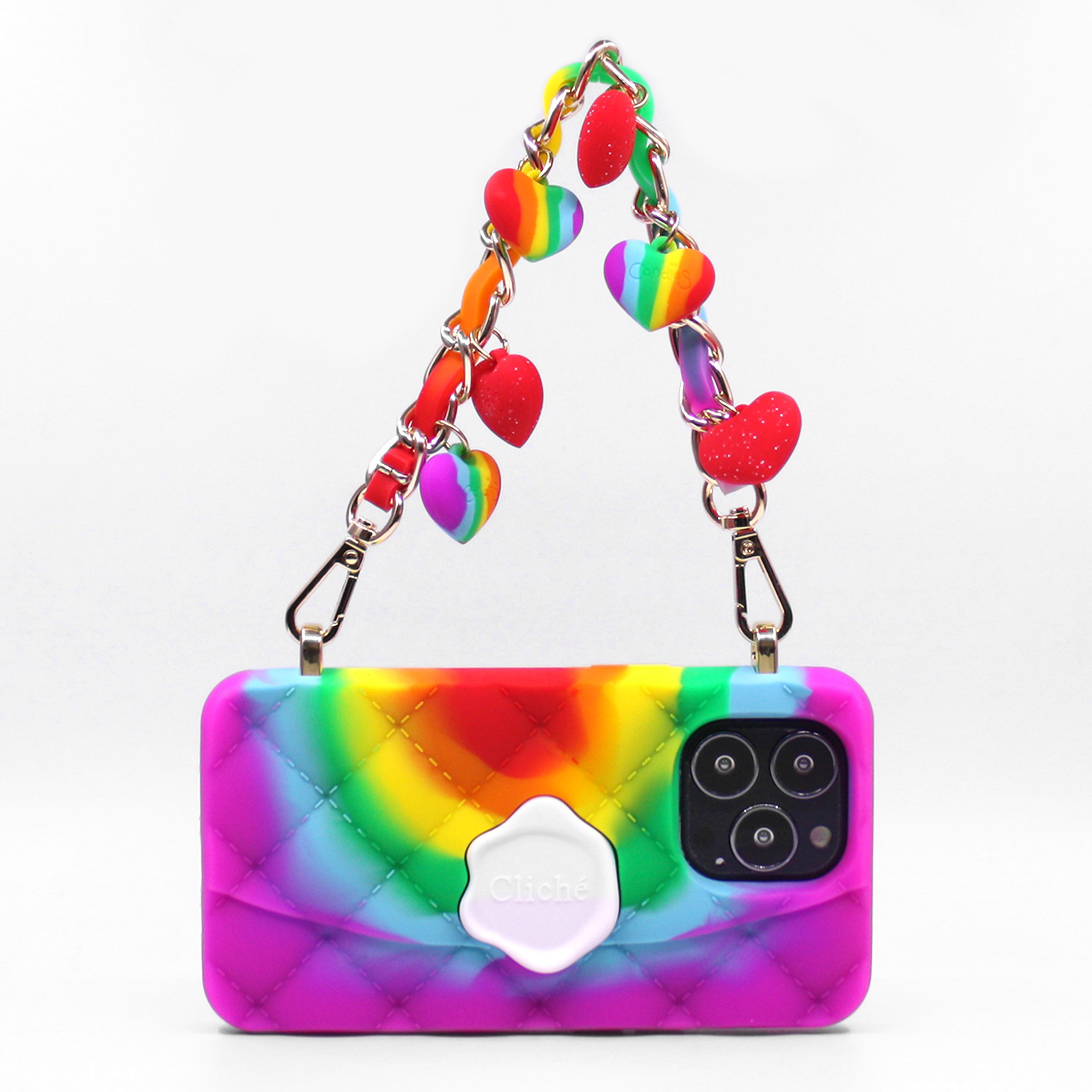 Candies iPhone 13 / 13 Pro - 經典彩虹小香風晚宴包