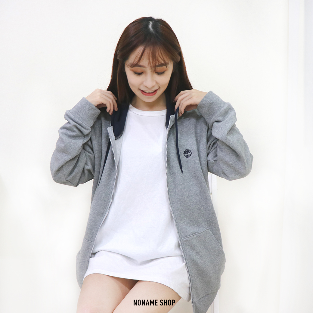 TIMBERLAND LOGO 鋪棉 棉外套 連帽 外套 灰