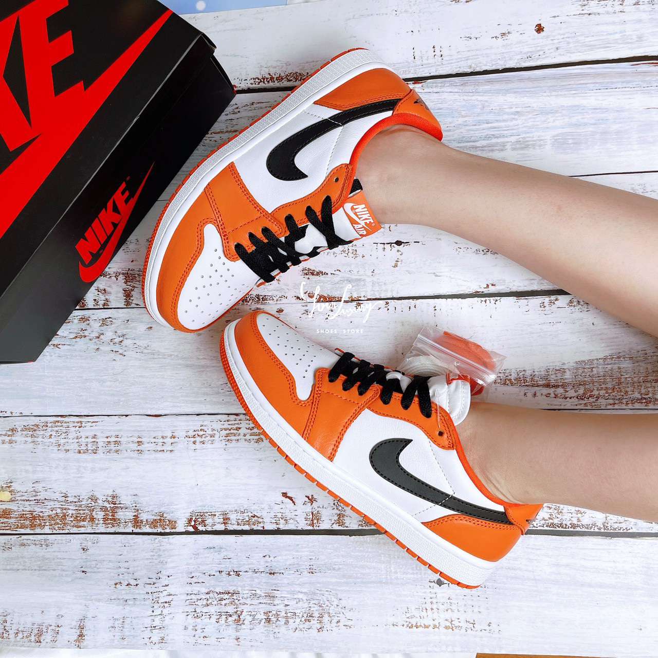 Luxury】Nike Air Jordan 1 Low OG 低筒灰白黑橙扣碎橘男女鞋CZ0790