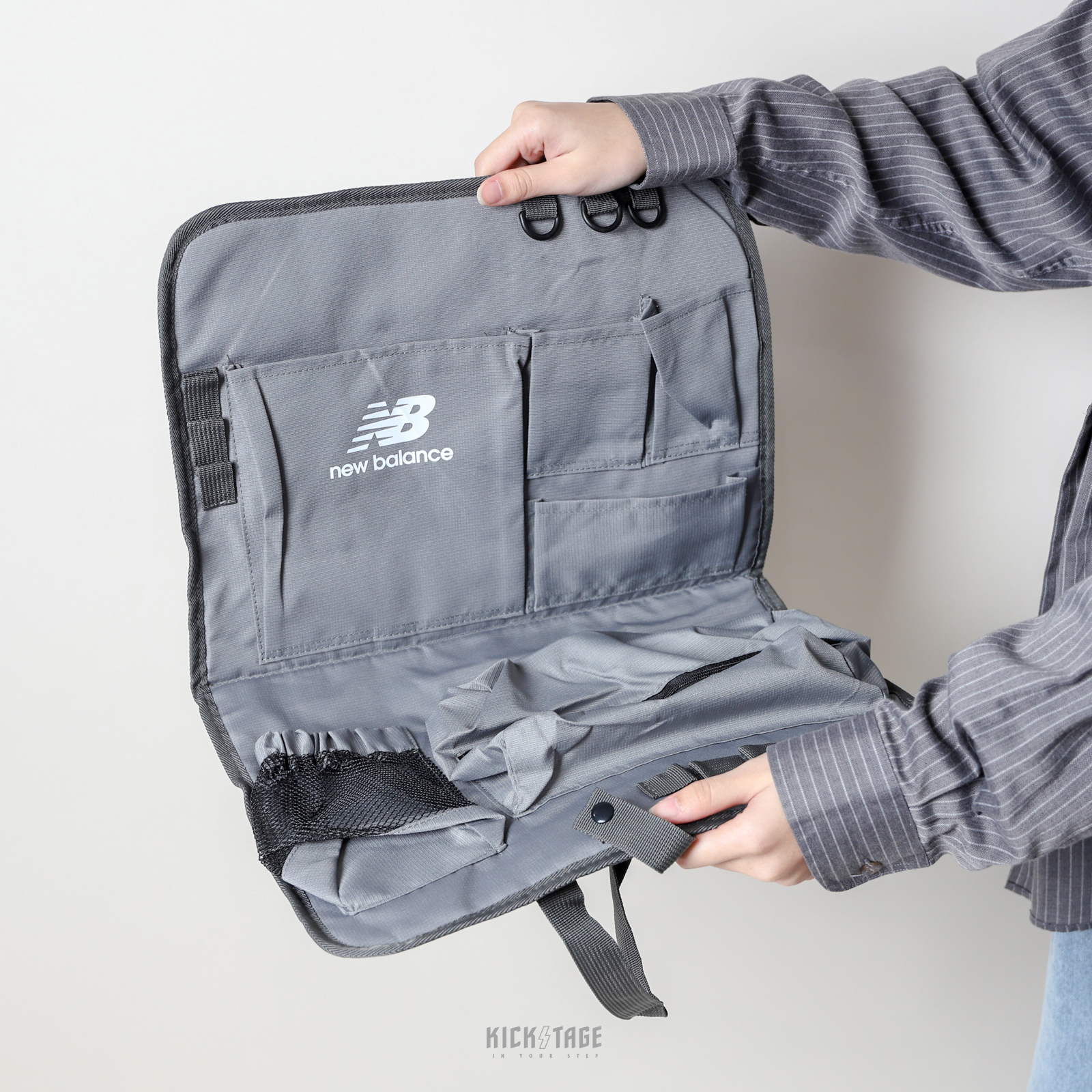 NEW BALANCE TRAVEL BAG 元祖灰 多功能 旅行收納袋 工具收納包 手提袋【NB001】