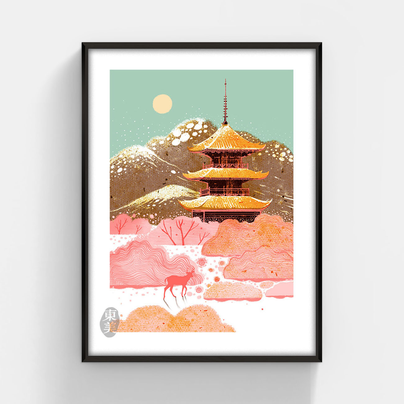 蘇寒〈月光下的清水寺〉限量版畫
