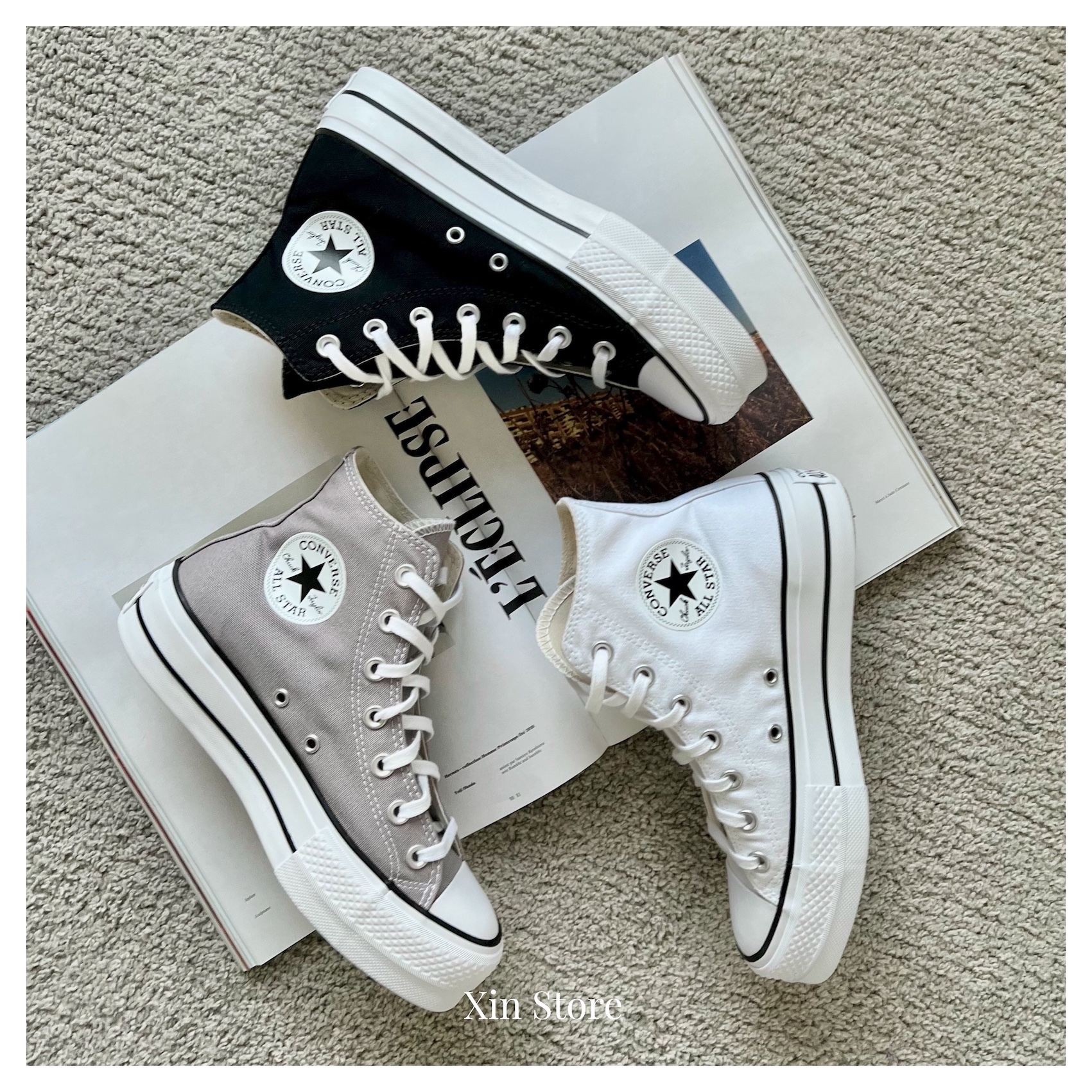 【現貨】Converse Chuck Taylor All Star Lift 帆布鞋 厚底 增高 高筒 黑 白 咖灰