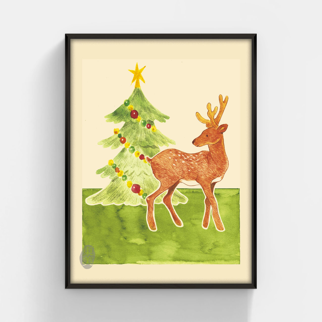 舒然〈冬之鹿 Winter Deer IV〉限量版畫