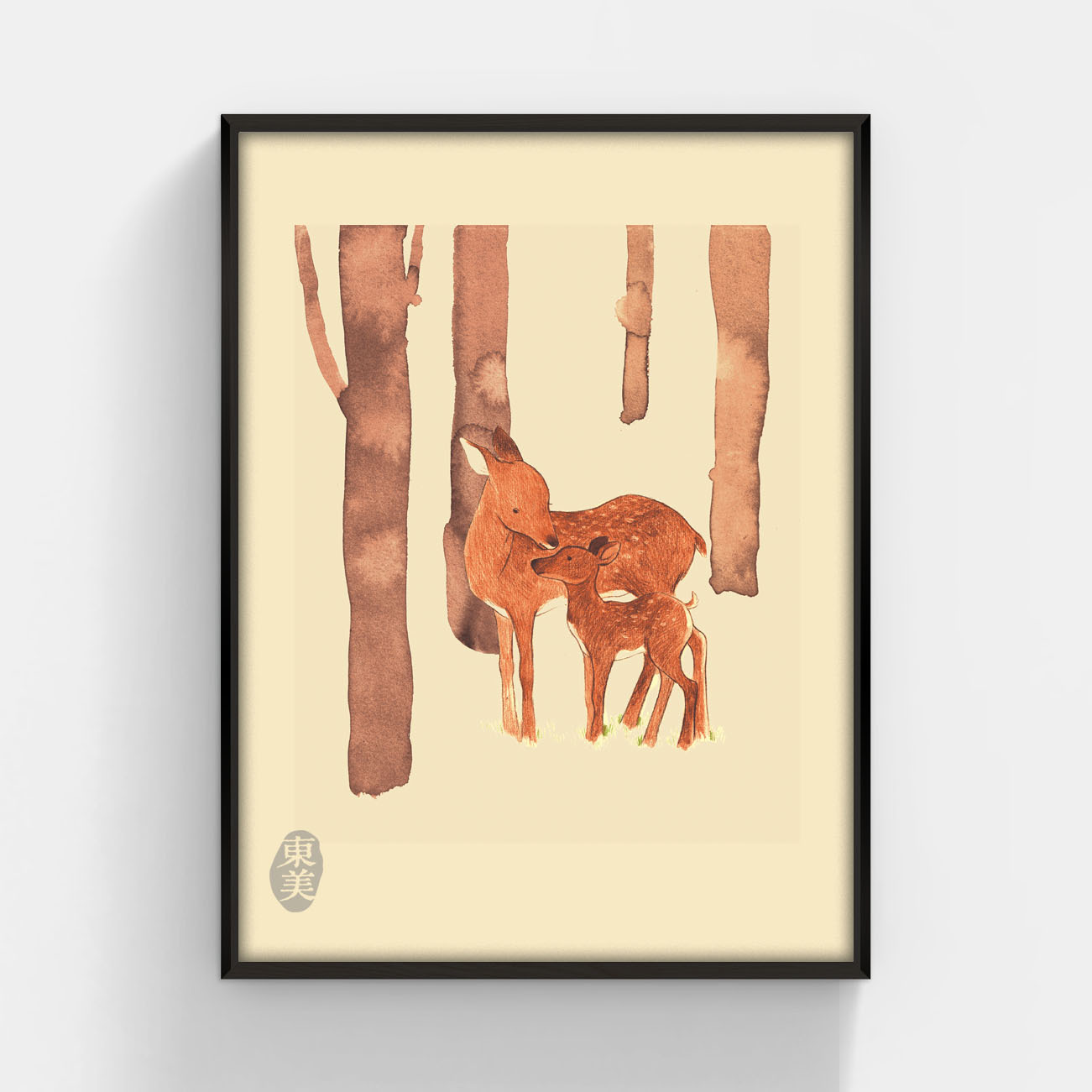 舒然〈冬之鹿 Winter Deer I〉限量版畫