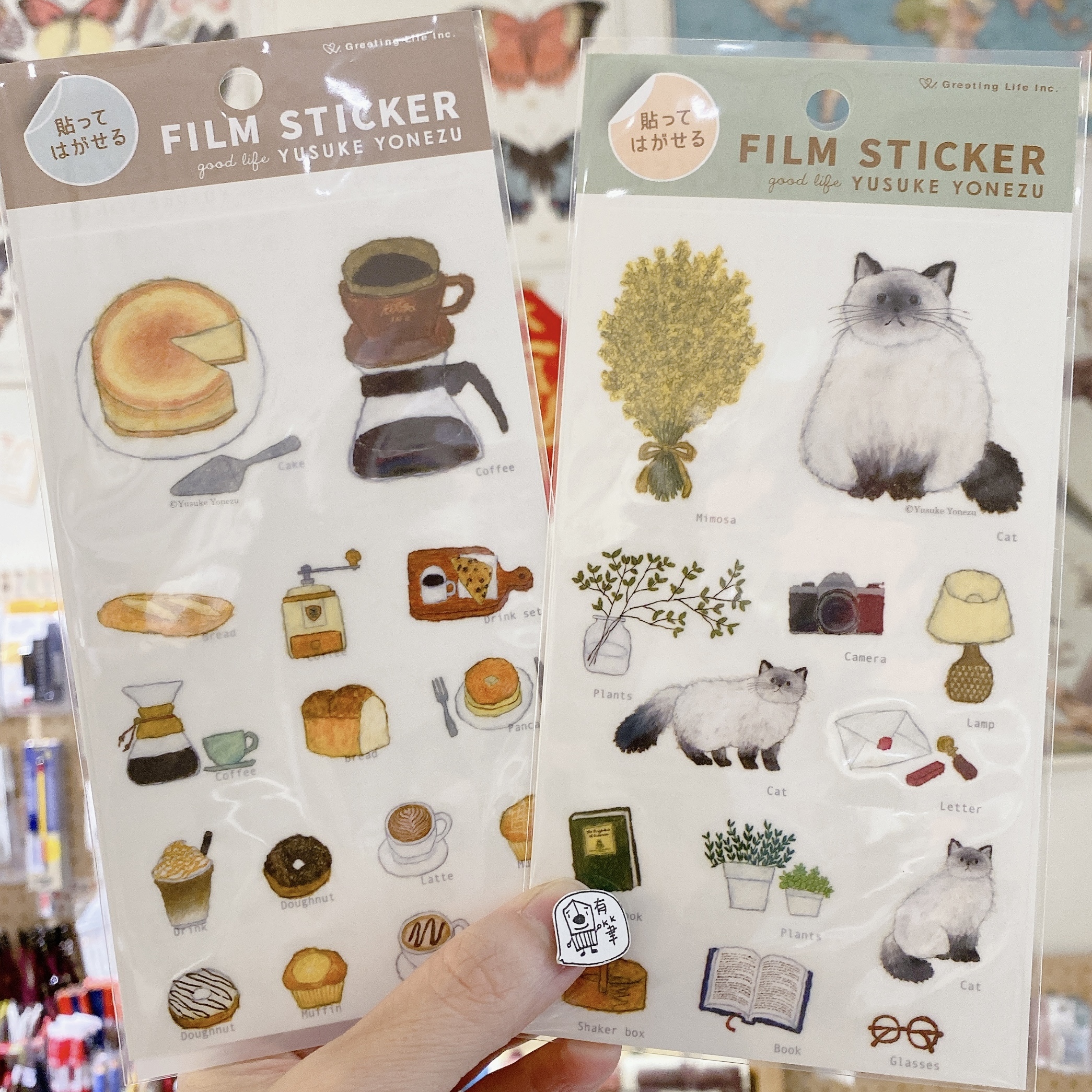 米津祐介 插畫風透明貼紙｜Greeting Life