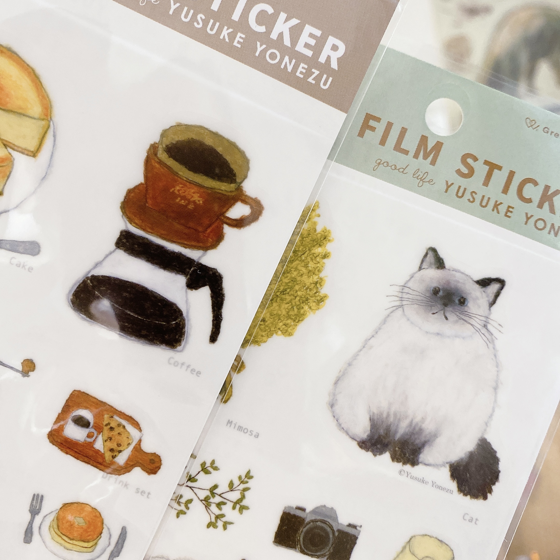 米津祐介 插畫風透明貼紙｜Greeting Life