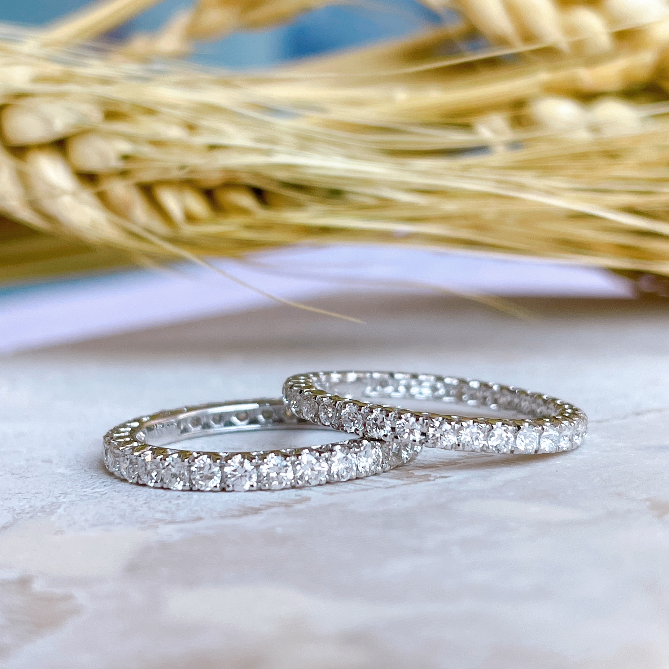 18K金全圈鑽石戒指