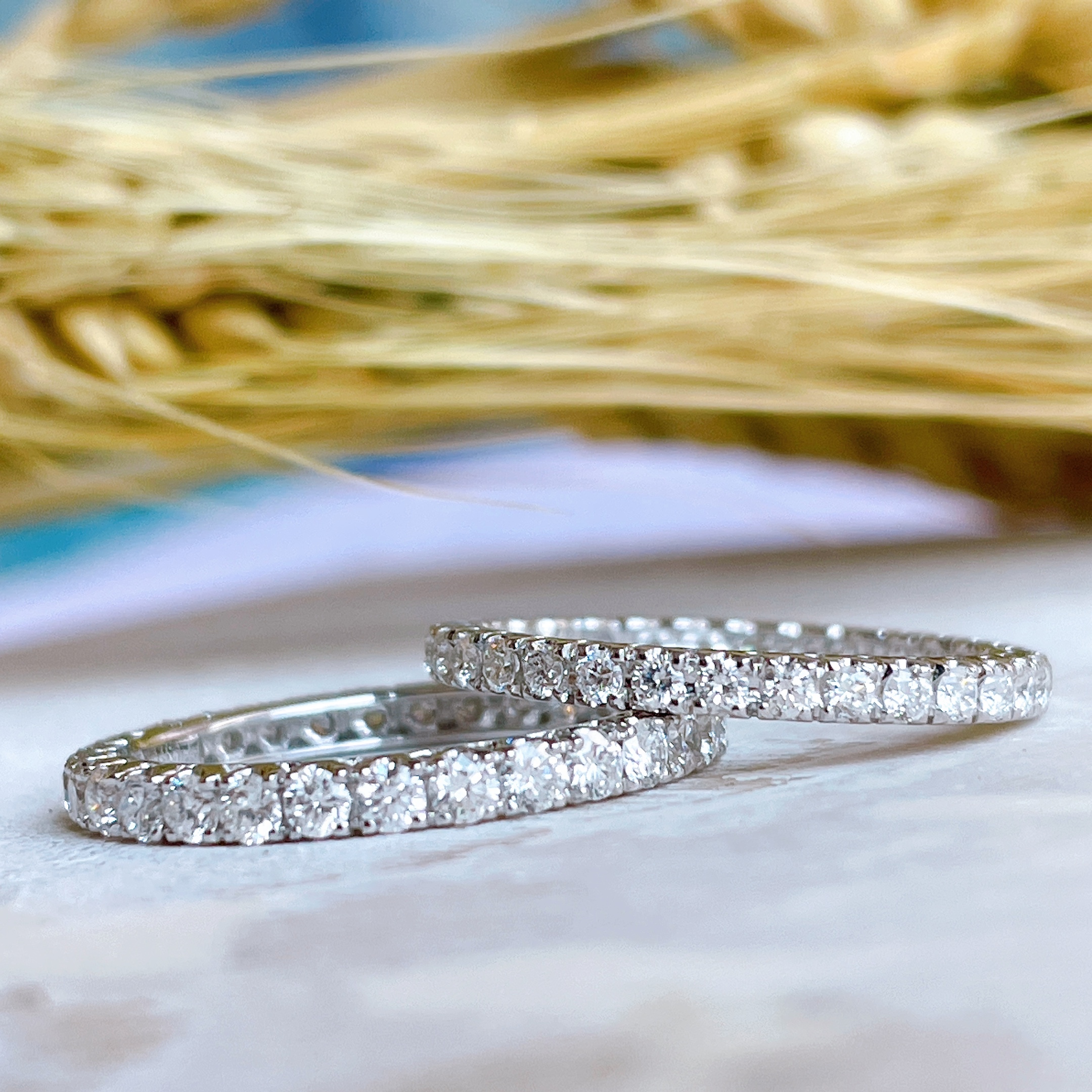 18K金全圈鑽石戒指