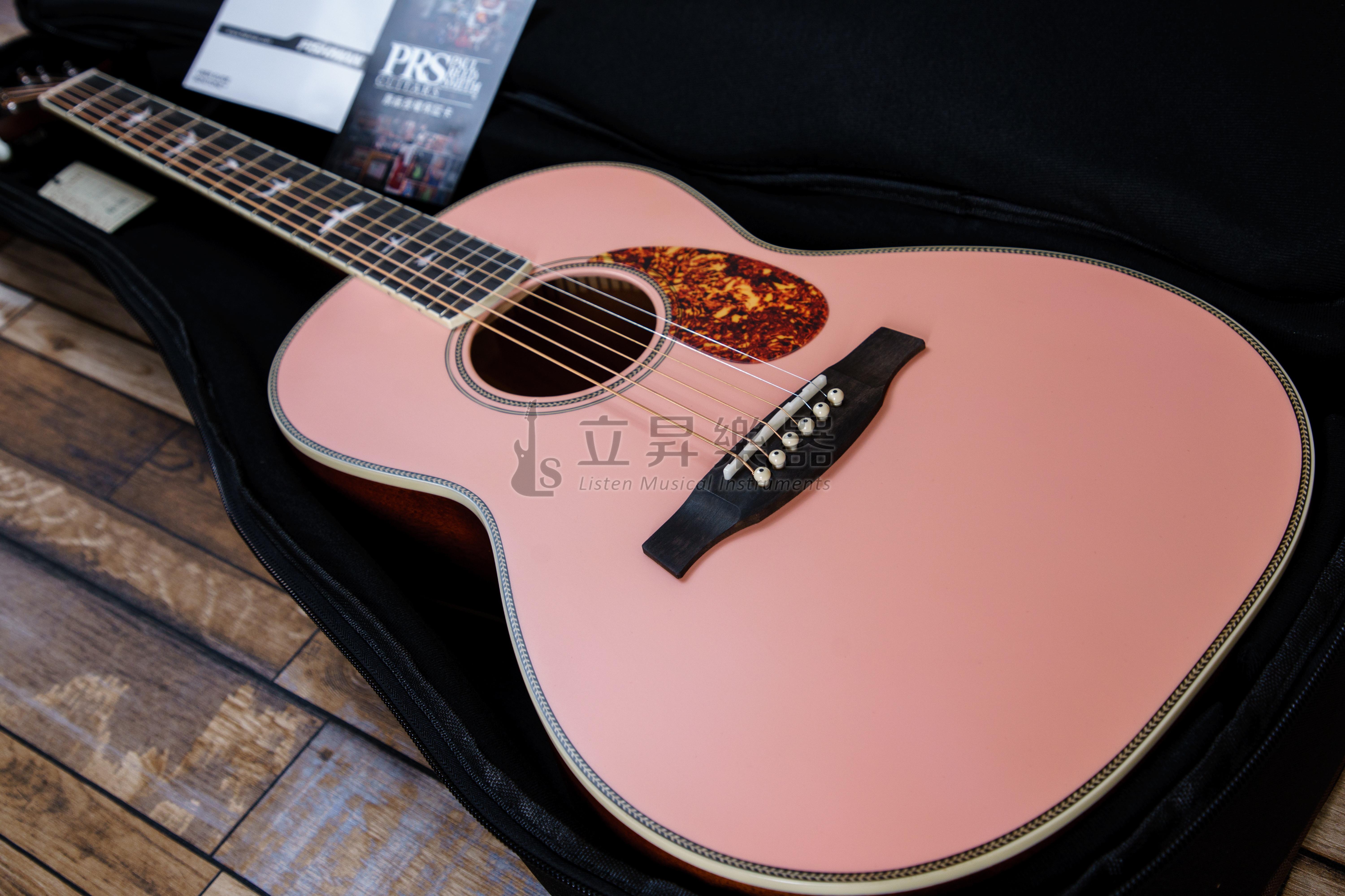 PRS SE P20E SP 粉紅色 電木吉他 Parlor 桶身 桃花心面單板 側背板桃花心木 Fishman GT1 拾音器 附原廠厚琴袋 型號PPE20SASP