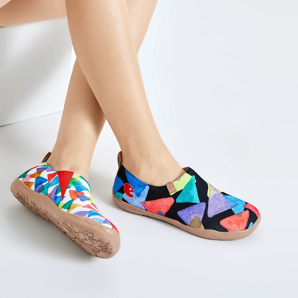 【 Uin 】西班牙原創設計 | 三角糖 彩繪鞋 休閒鞋 女鞋 懶人鞋