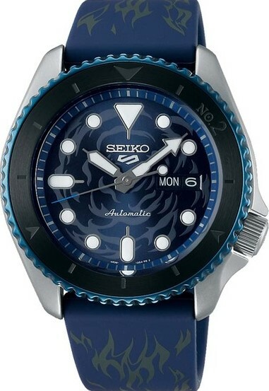 萬年鐘錶 - SEIKO  5 Sports   Seiko X One Piece _ 蕯波 海賊王聯名機械水鬼男錶  4R36-12B0B  /  SRPH71K1 錶徑42.5MM