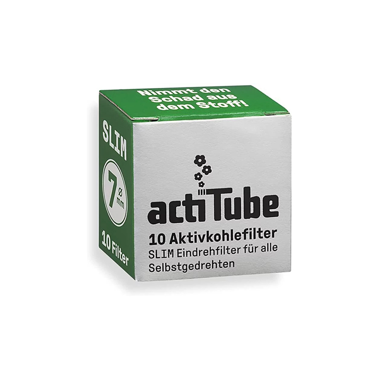 🇩🇪ActiTube - 10pc 7mm Slim Charcoal Filters 活性碳濾嘴