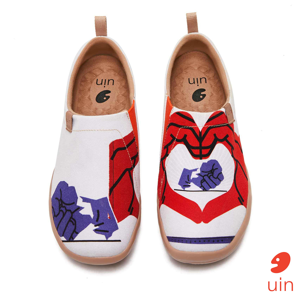 【 Uin 】西班牙原創設計 | 比心 彩繪鞋 休閒鞋 女鞋 懶人鞋